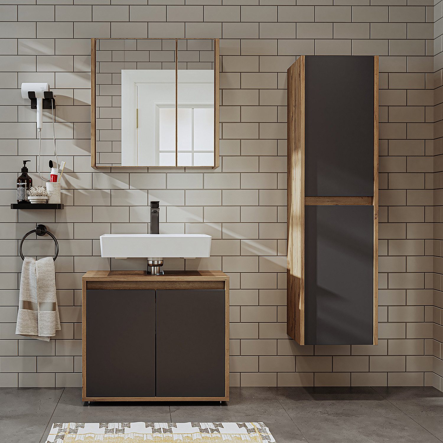 Roomart Badmöbel-Set MELONA 65, (Unterschrank • günstig online kaufen