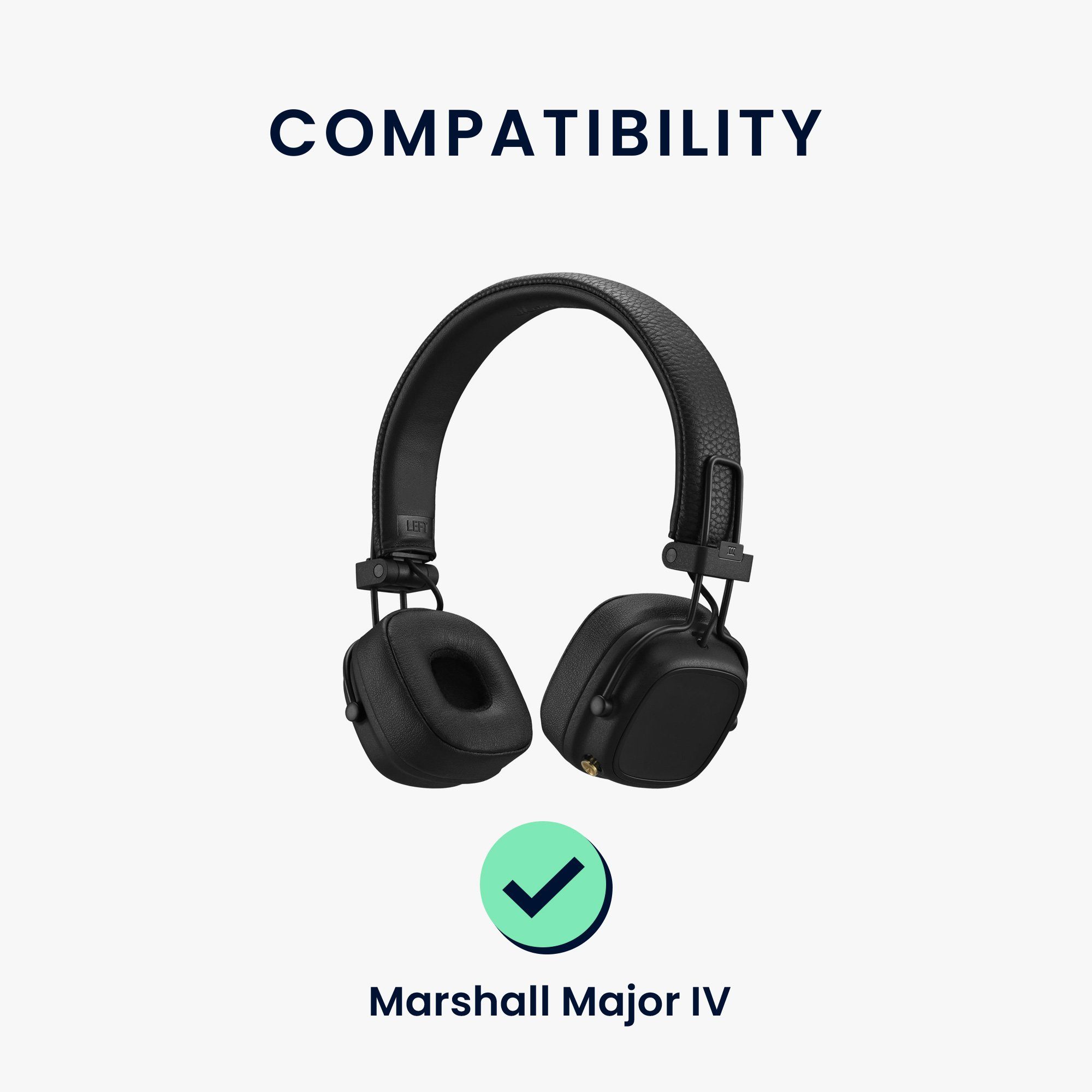 - Kunstleder IV Major 4 2x für Polster Ear Ohr Major / Kopfhörer Over Polster Headphones) (Ohrpolster Marshall für Ohrpolster kwmobile