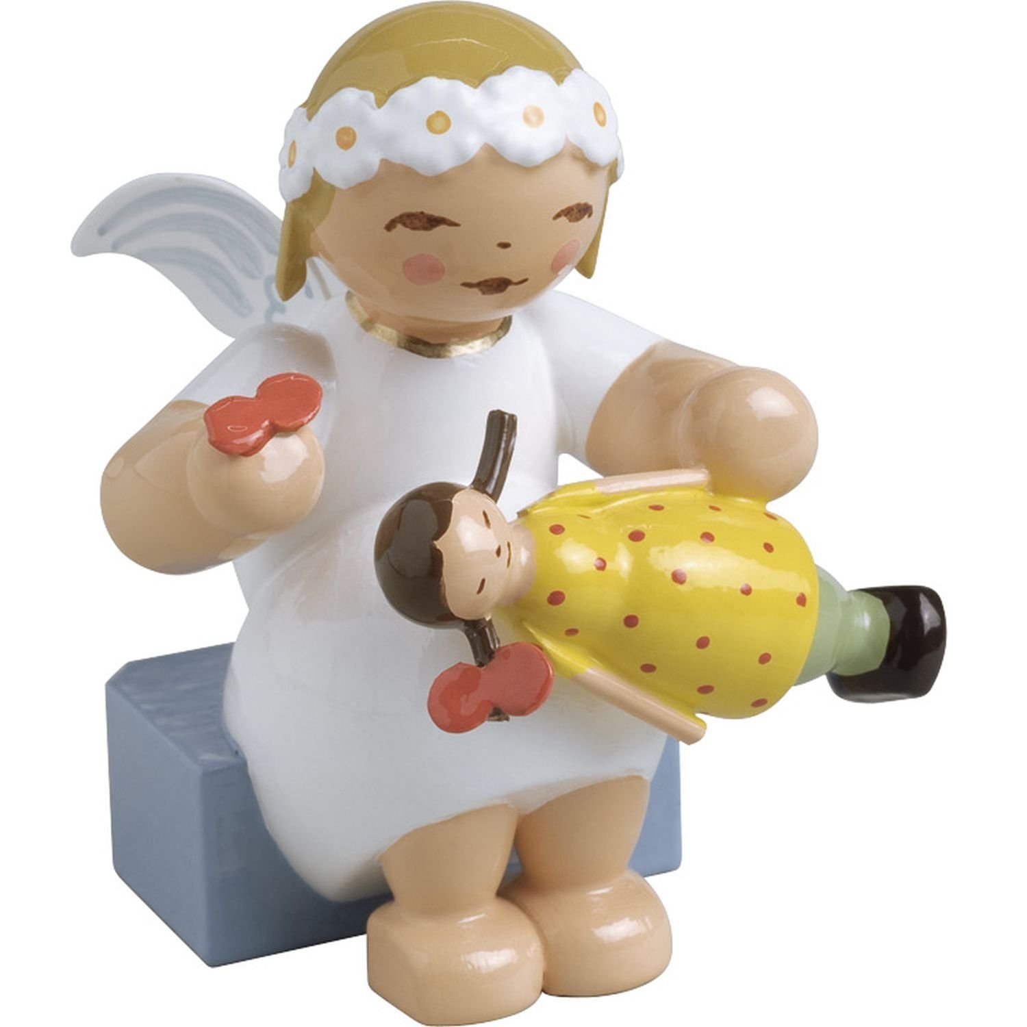 Wendt & Kühn Weihnachtsfigur Margeritenengel Sitzend mit Puppe 634/70/25 günstig online kaufen