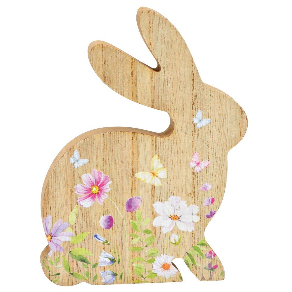 matches21 HOME & HOBBY Dekofigur Osterhase Osterdeko Frühlingsdeko Hase  Dekofigur natur 18 cm (1 St)