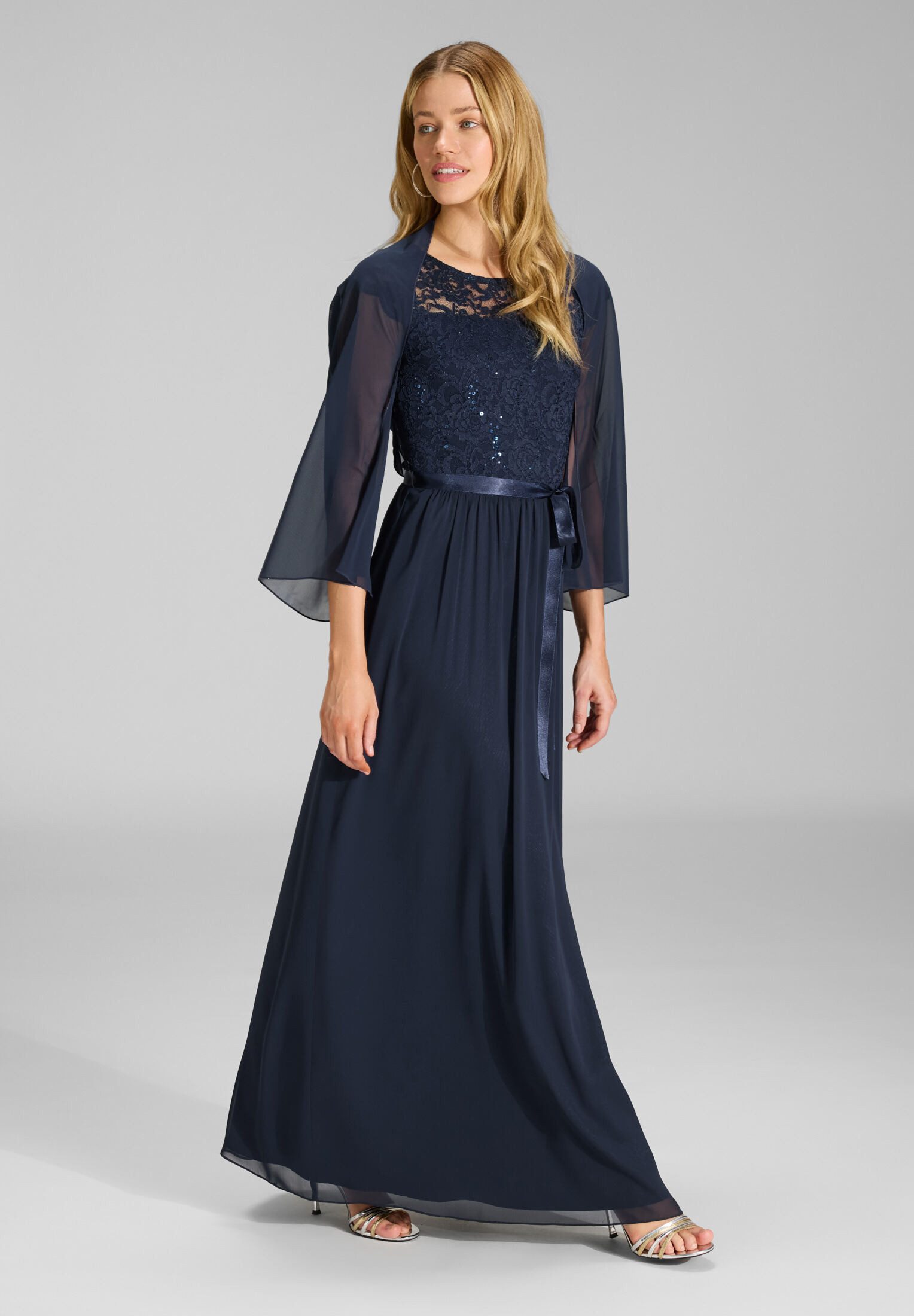 SWING Schal - Stola aus Chiffon, Lockere Passform – Bild 5 von 5