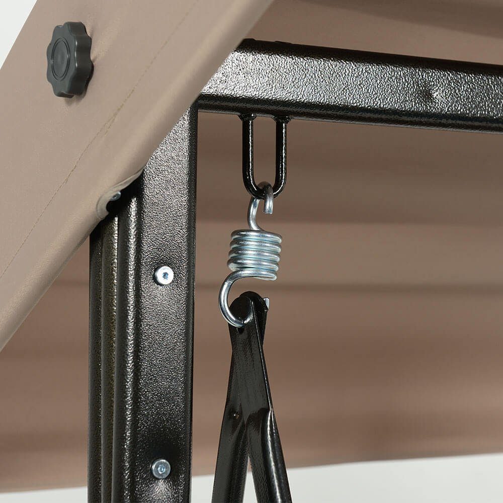 HOME DELUXE Hollywoodschaukel DESCANSO, 3-Sitzer, ohne Abdeckung, inkl. Auflagen - B/H/L 115x195x198 cm I Gartenliege Schaukelliege