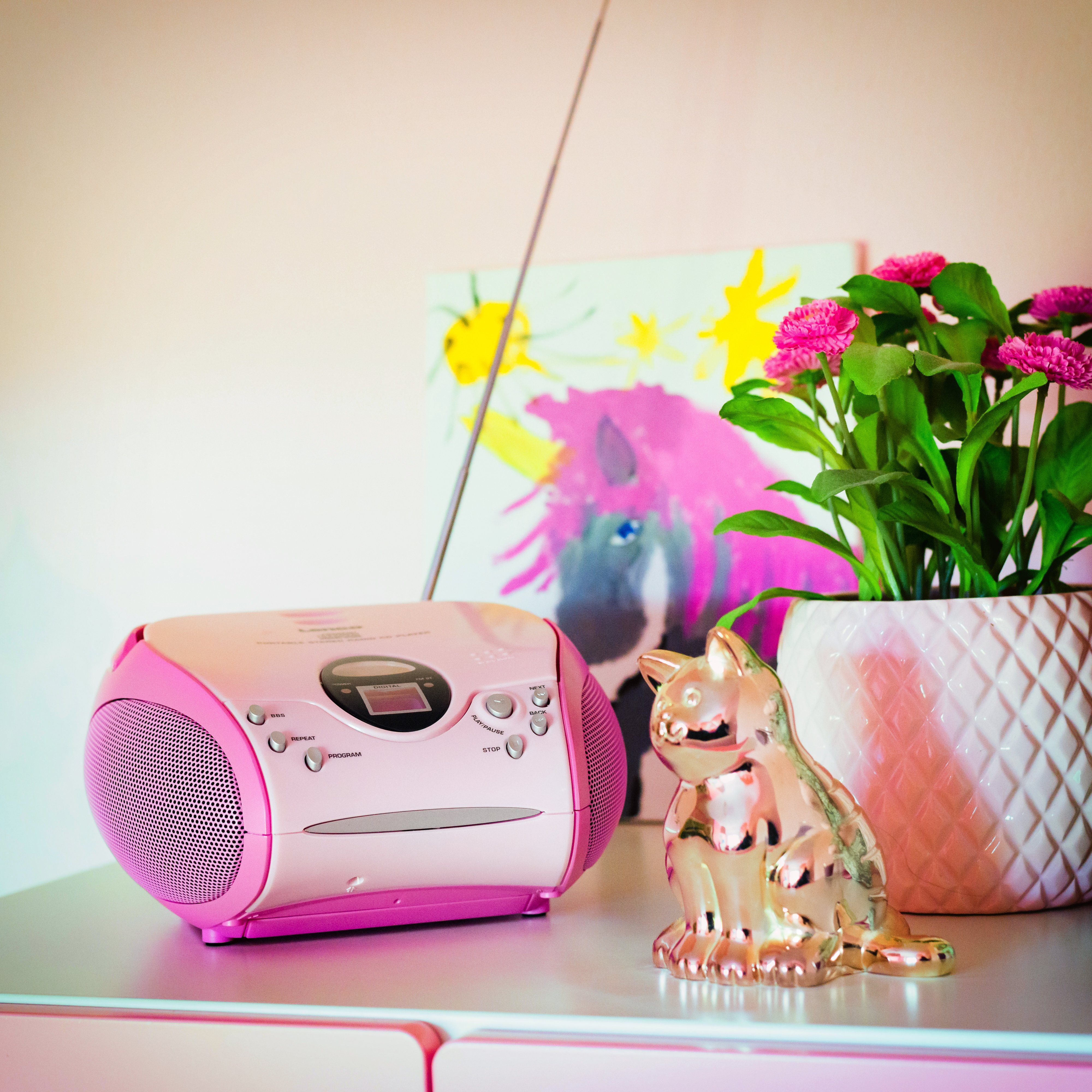 Lenco SCD-24 Pink CD-Radiorecorder (FM)