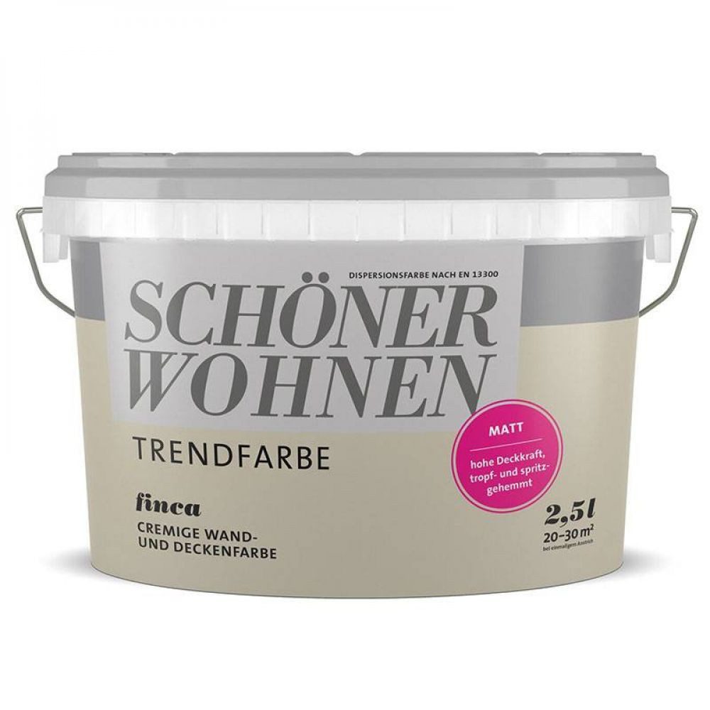 SCHÖNER WOHNEN FARBE Wandfarbe SW Trend Wandfarbe matt 2,5L Finca 1565