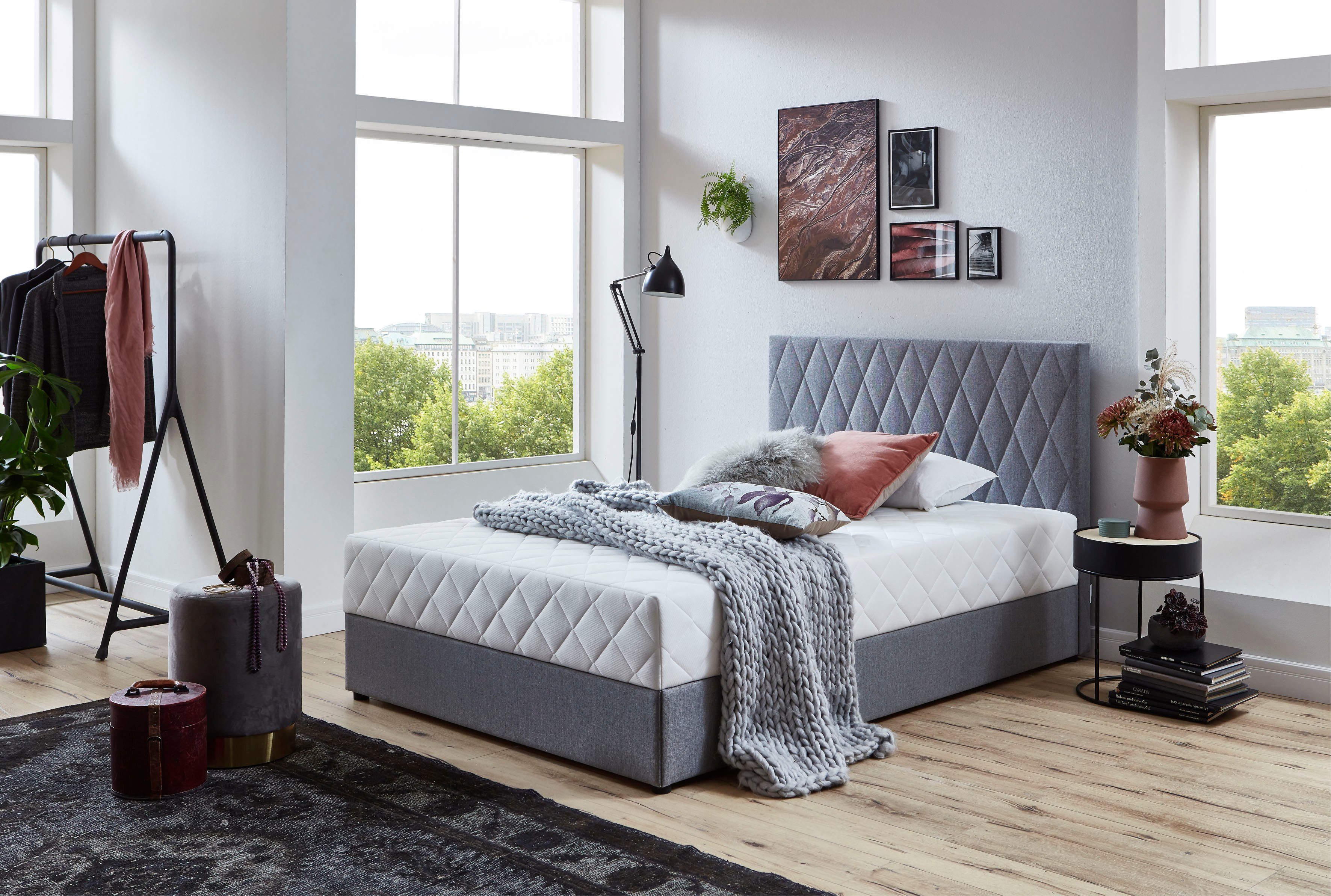 ATLANTIC home collection Boxbett "Benita", inkl. Bettkasten, erhältlich in verschiedenen Größen, inkl. Taschen-Federkernmatratze