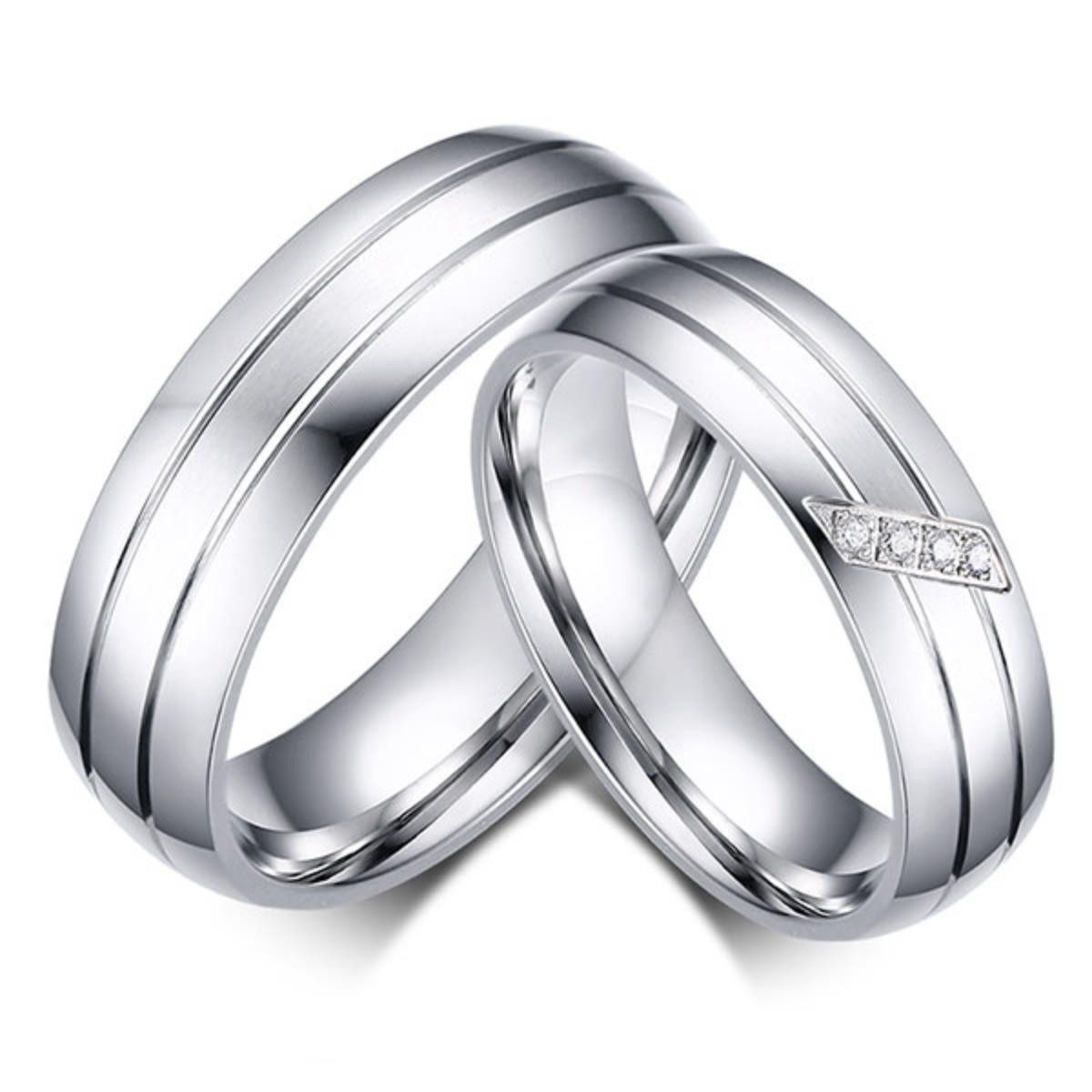 Order & Smile Schmuck Fingerring Eheringe günstig: Trauringe / Ring aus Edelstahl