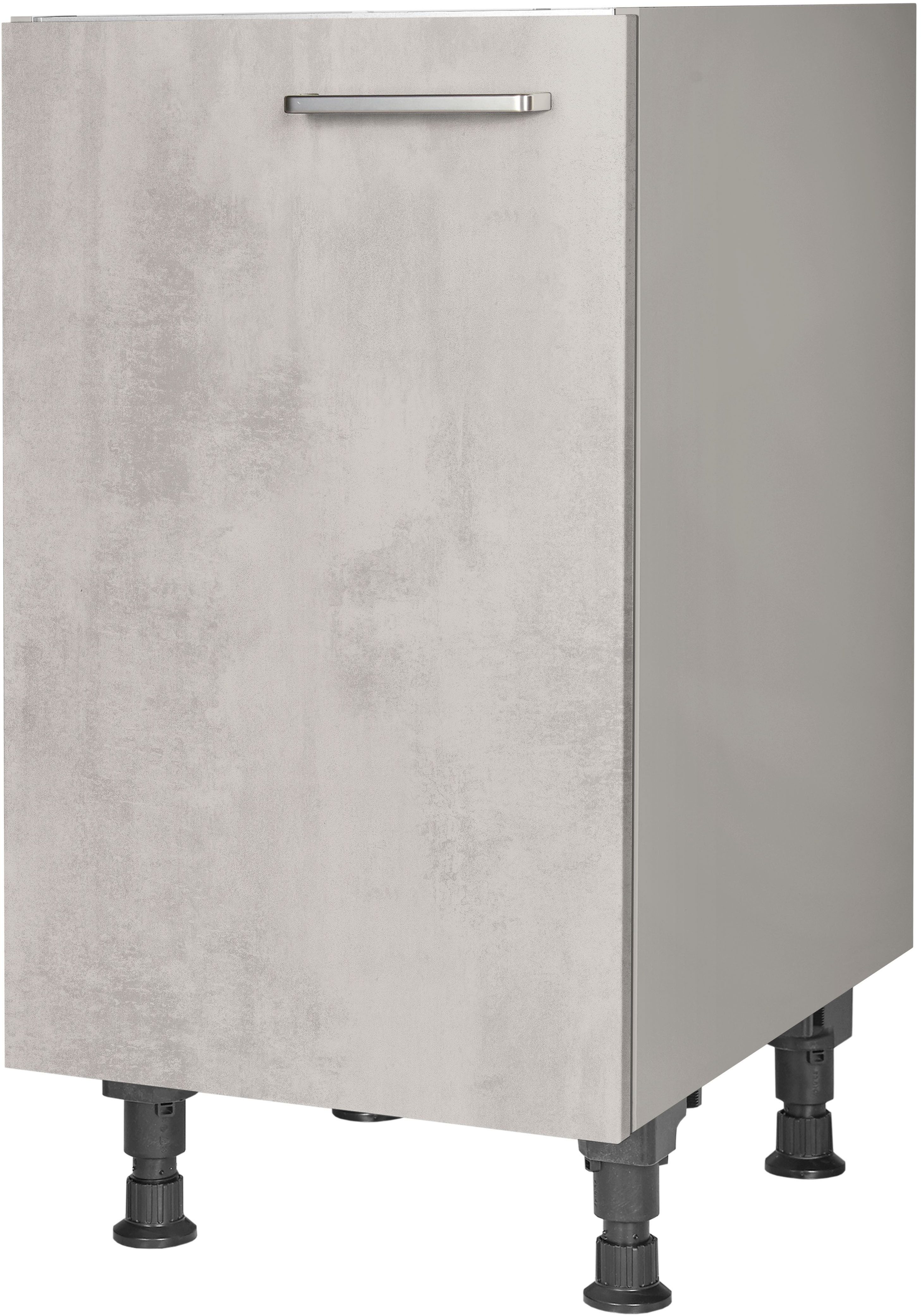 nobilia® Spülenschrank "Riva", Ausrichtung wählbar, vormontiert, in den Breiten 45 und 60 cm, mit höhenverstellbaren Sockelfüßen