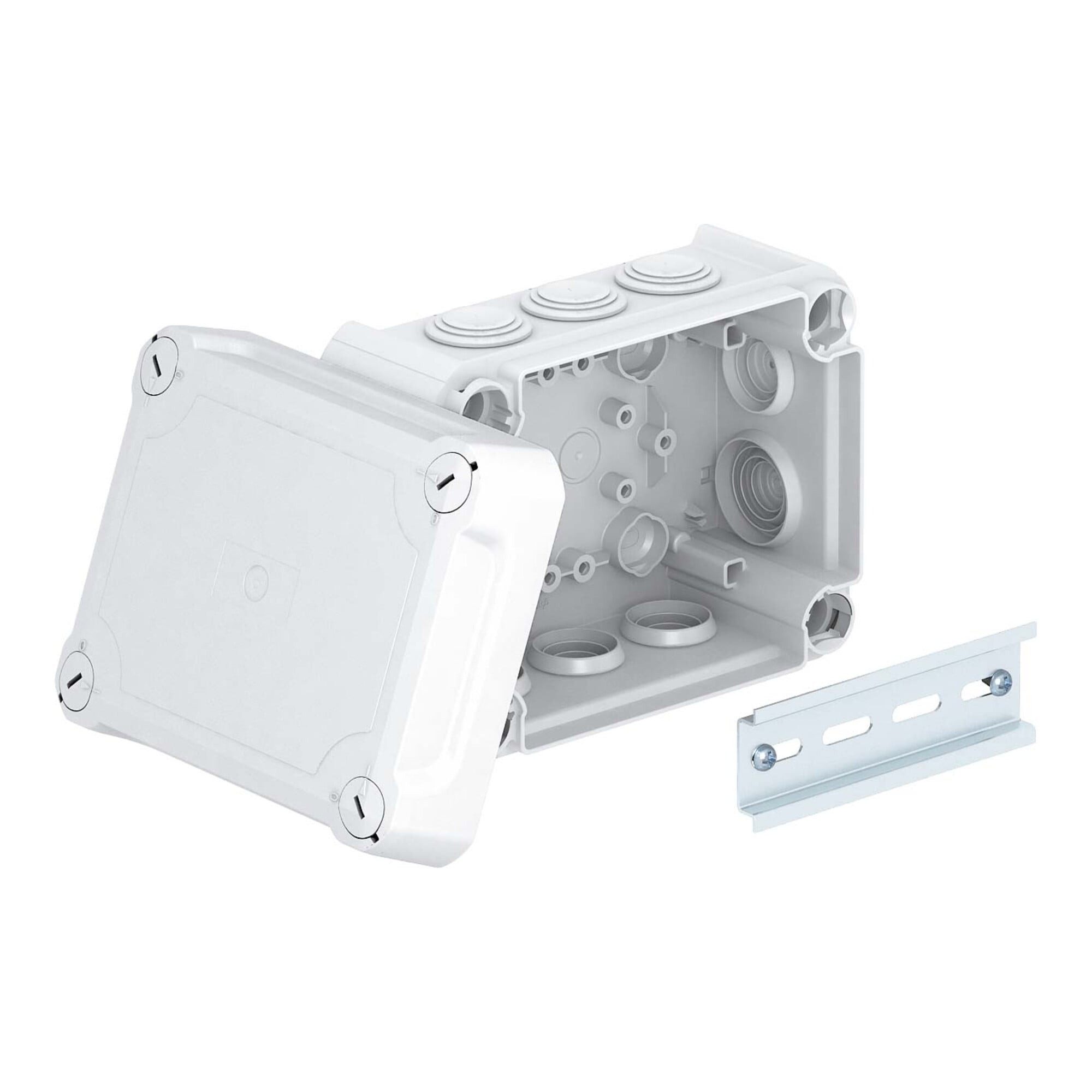 OBO BETTERMANN Kabelbox OBO Bettermann Vertr Kabelabzweigkasten lichtgrau, m. Deckel T 100 HD