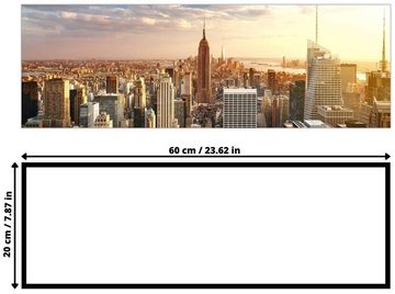 Victor (Zenith) Acrylglasbild Acrylglasbild \"New York Skyline\" - Größe: 20 x 60 cm, Städte, in 20x60 cm, Glasbilder Stadt, Bild New York