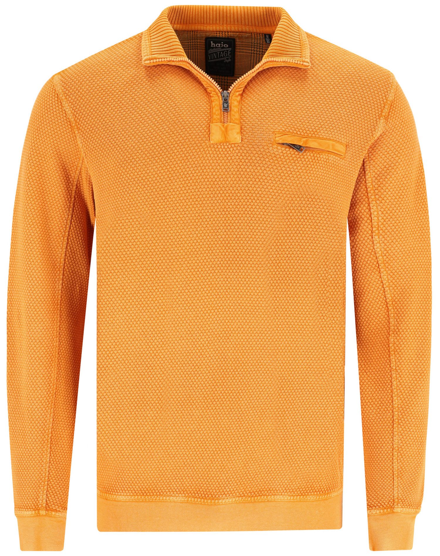 Hajo Sweatshirt Herren Sweatshirt mit Troyer Kragen (1-tlg) Baumwolle günstig online kaufen