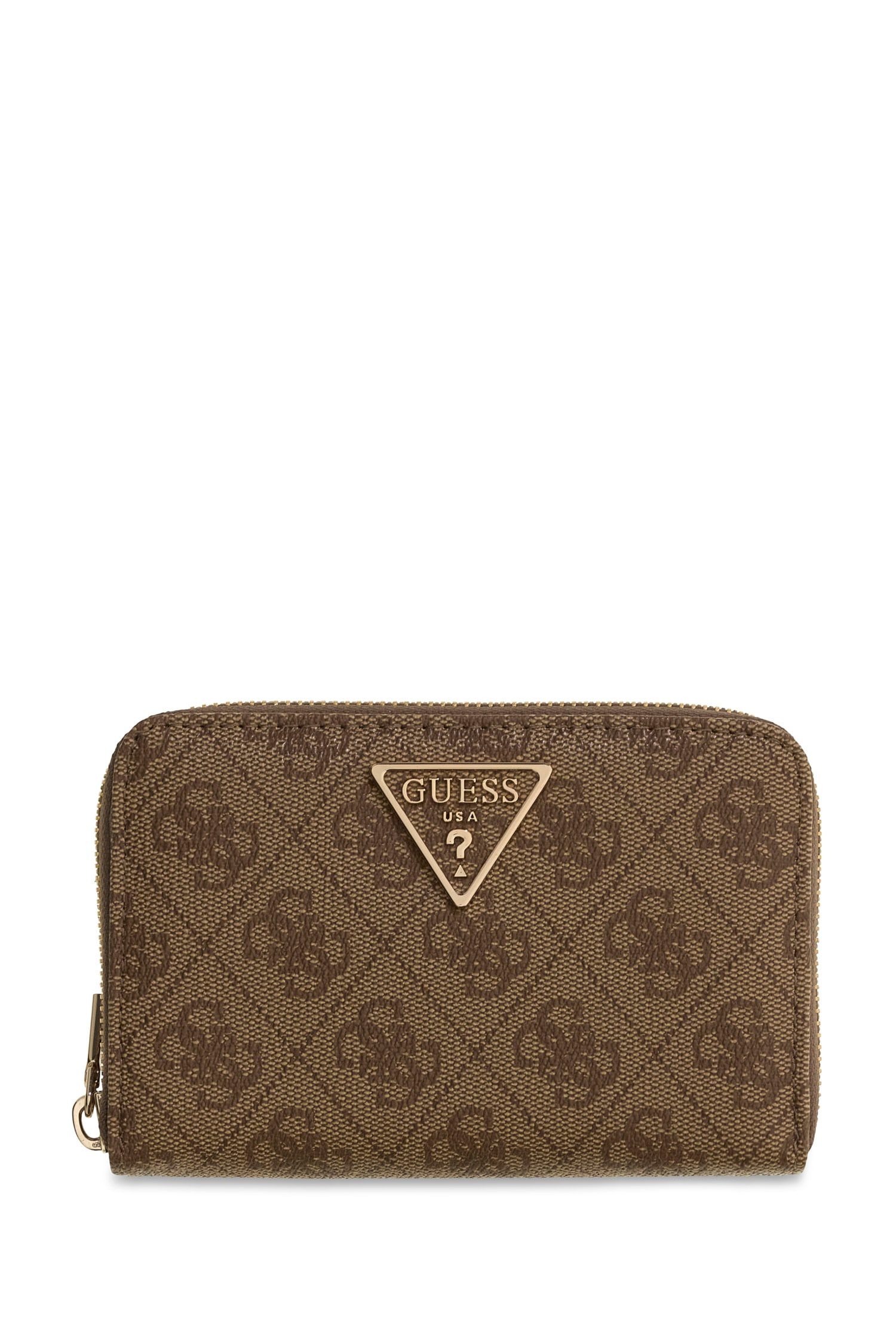 Guess Geldbörse LAUREL II SLG MED ZIP AROUND, Damen Geldbeutel, Portemonnaie, Money Pocket mit Dreieckslogo