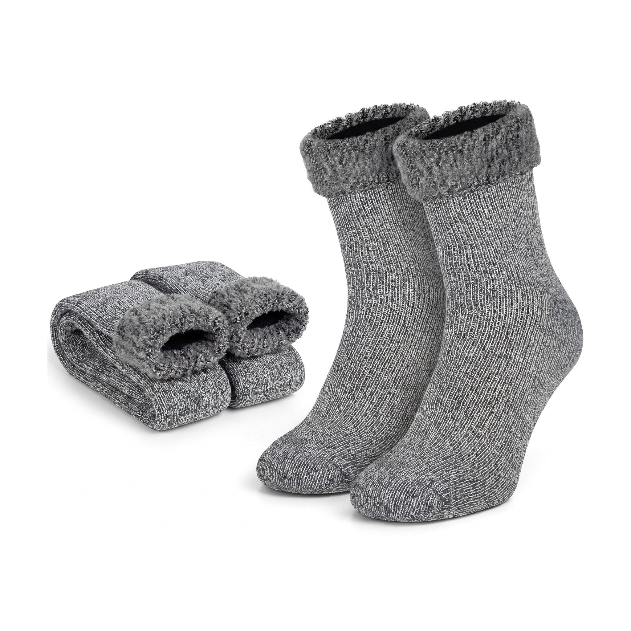 Black Snake Kuschelsocken Weiche Plüschsocken für Damen und Herren als warme Haussocken zuhause (Doppelpack, 2-Paar, Herren 41/47) Ideal für Zuhause, Wellness und Yoga sowie als Wärmeschicht im Winter