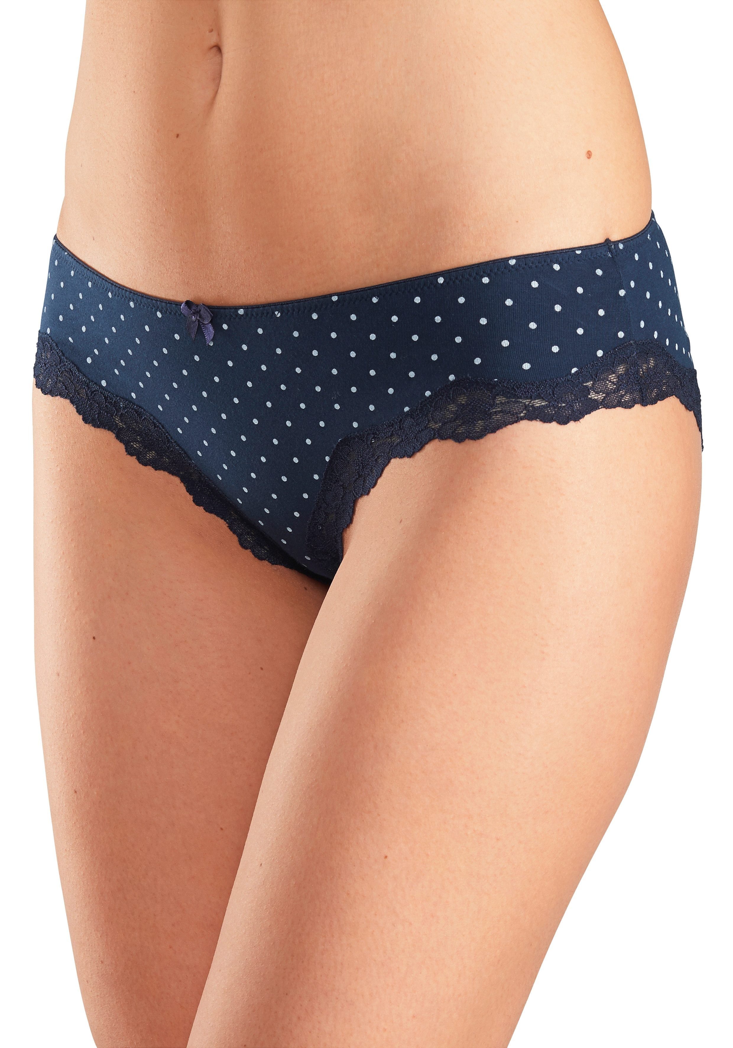 LASCANA Slip (3er-Pack) aus elastischer Baumwolle mit zarter Spitze – Bild 2 von 5