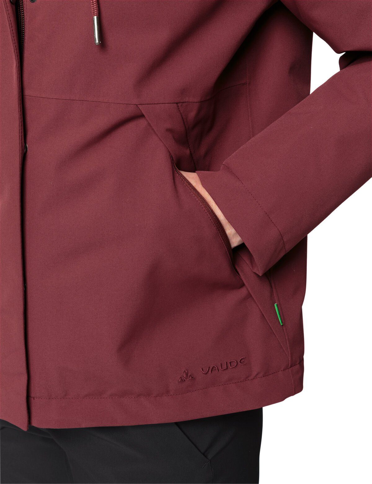 VAUDE (1-St) cherry dark Outdoorjacke Coreway Women's kompensiert Jacket Klimaneutral