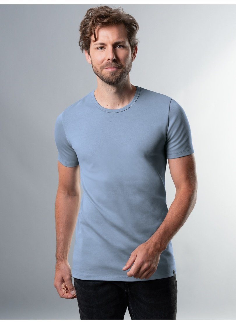 Trigema aus supergekämmt, TRIGEMA T-Shirt % % Ringgarn Baumwolle, 5 Baumwolle/Elastan, Elastan T-Shirt 95