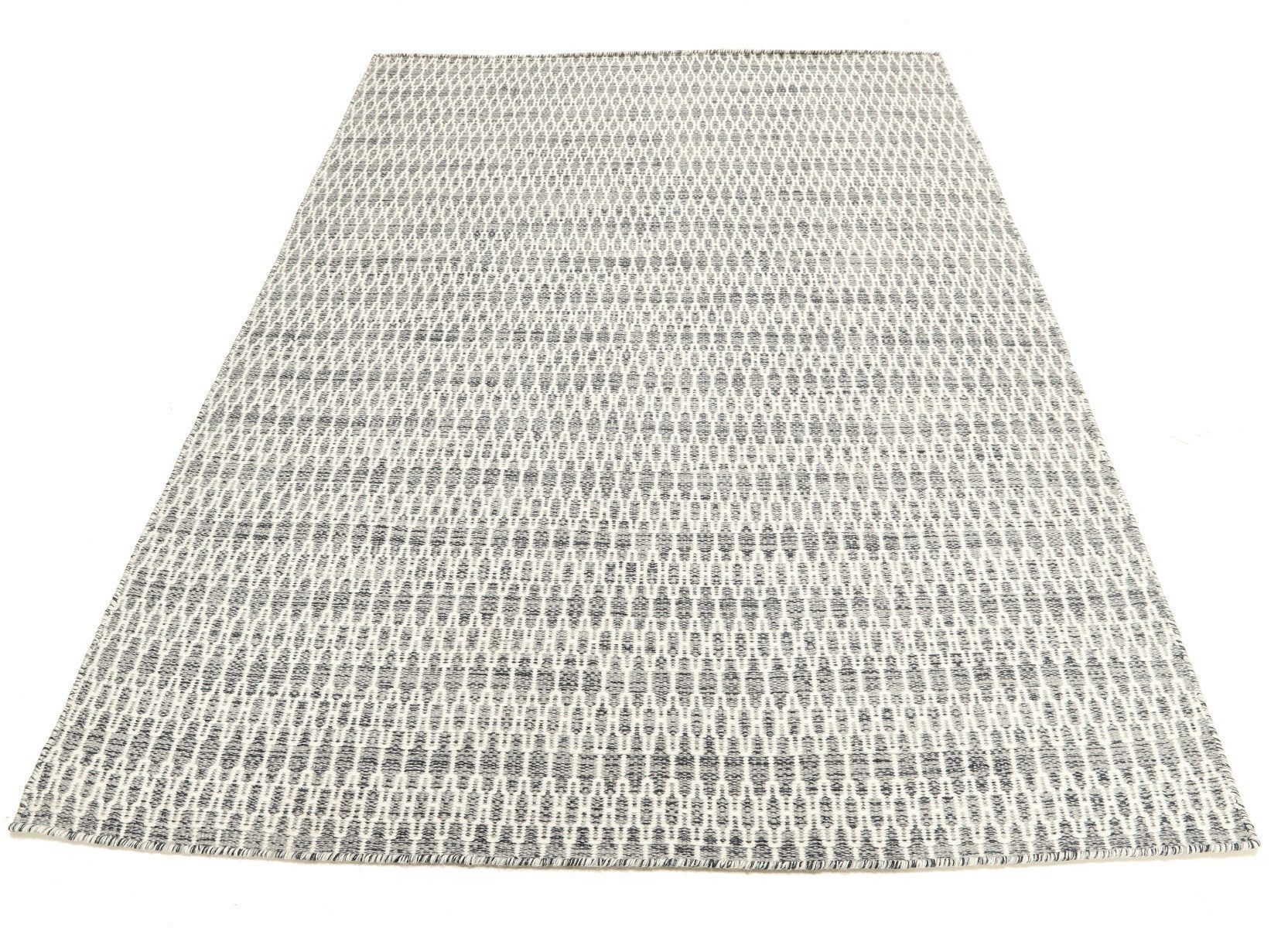 Carpet Avenue Teppich Kelim Vera - Dunkelgrau 200x140, Rechteck, Höhe: 4 mm