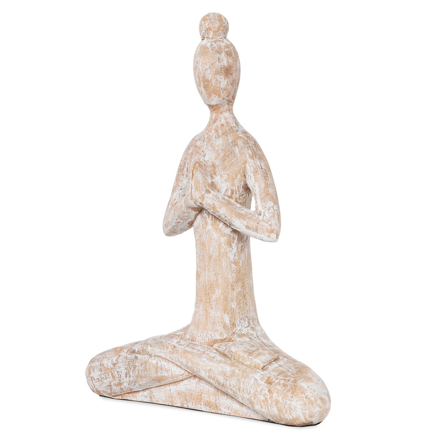 Skulptur Moritz Tischdeko, Wanddeko, Hands Yoga Fensterdeko, Dekoobjekt Holz, 32x25x8cm, Skulptur Holzdeko