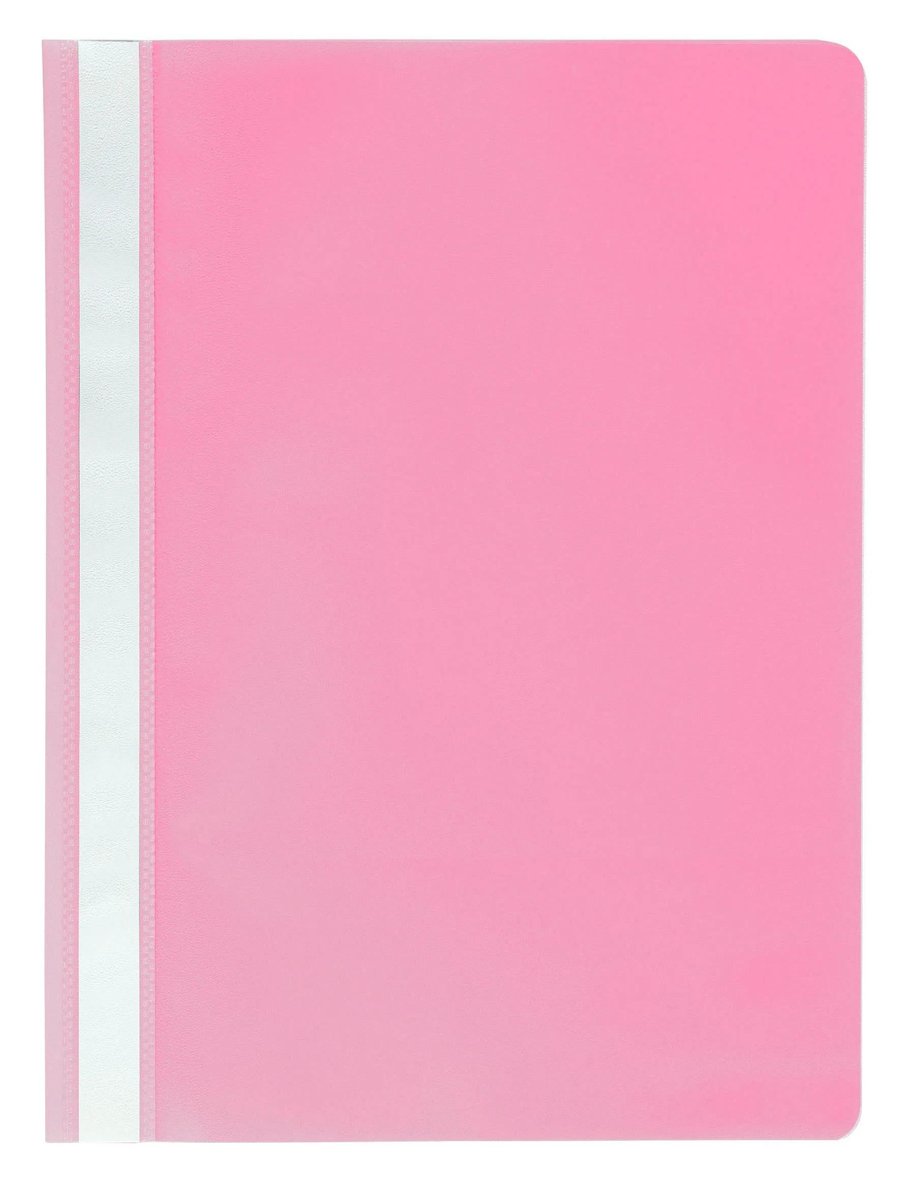 EXACOMPTA Bewerbungsmappe 25x Schnellhefter A4 aus PP - Rosa - 449212B, Palstik Schnellhefter