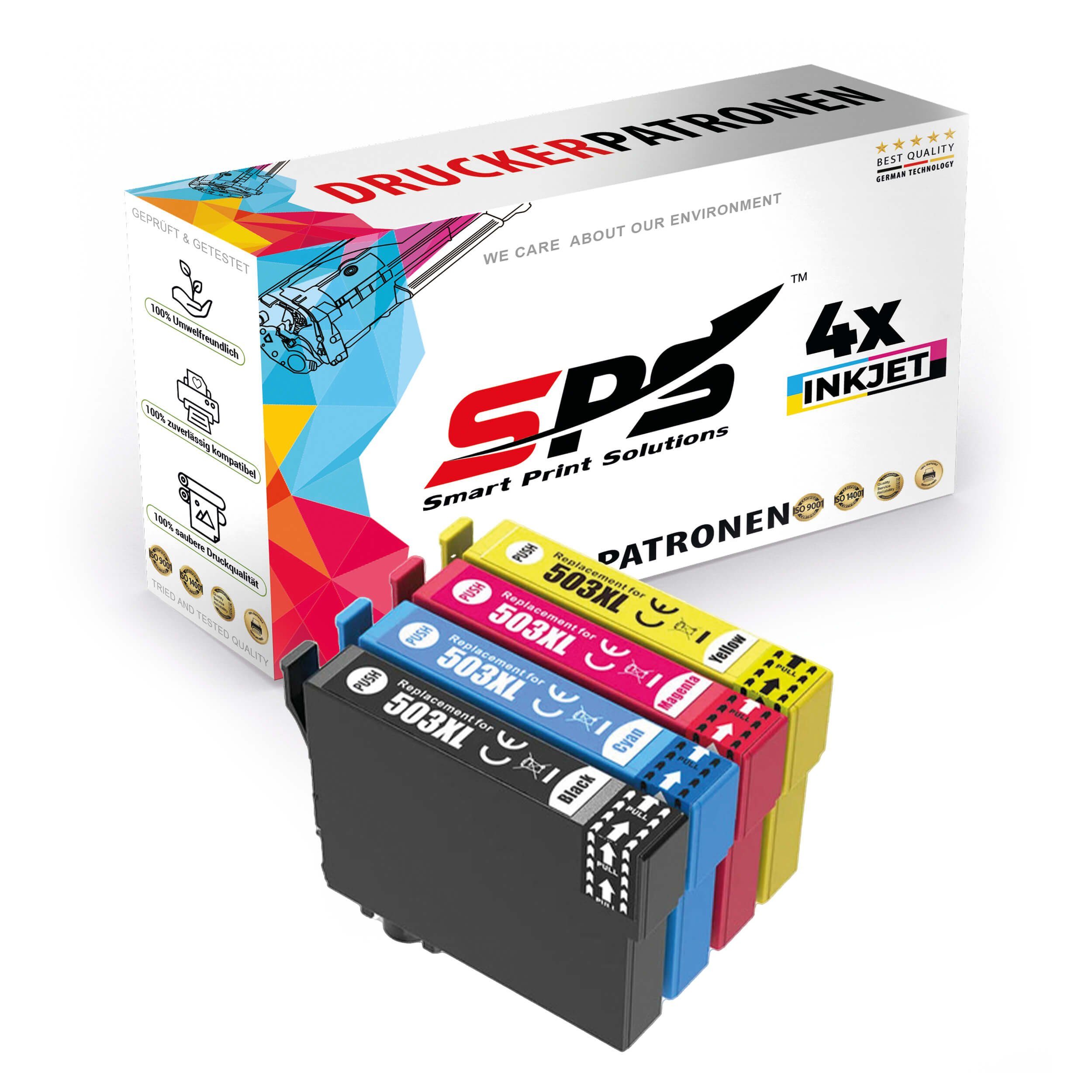 SPS 4x Multipack Set Kompatibel für Epson WF 2960 Druckerpatronen (503XL/C Tintenpatrone (4er Pack)