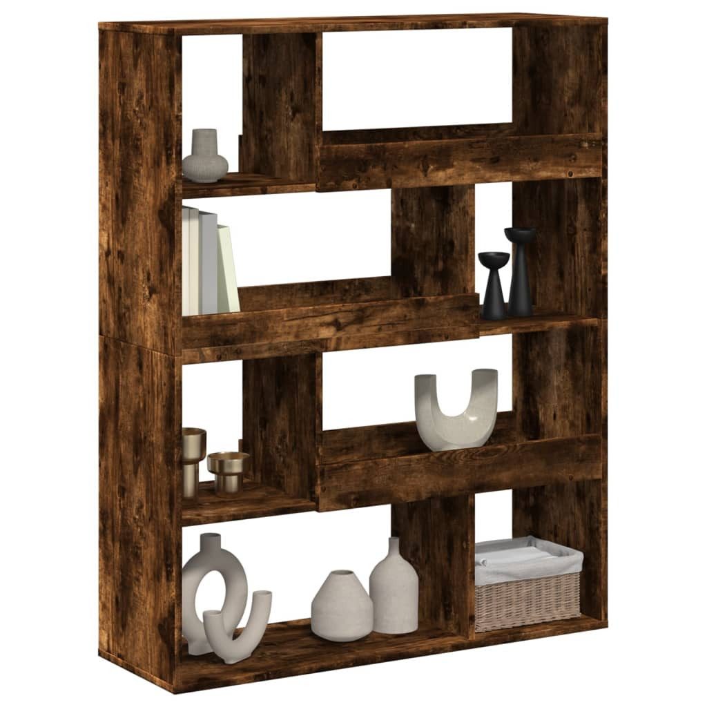 vidaXL Bücherregal Raumteiler Räuchereiche 100x33x125,5 cm günstig online kaufen
