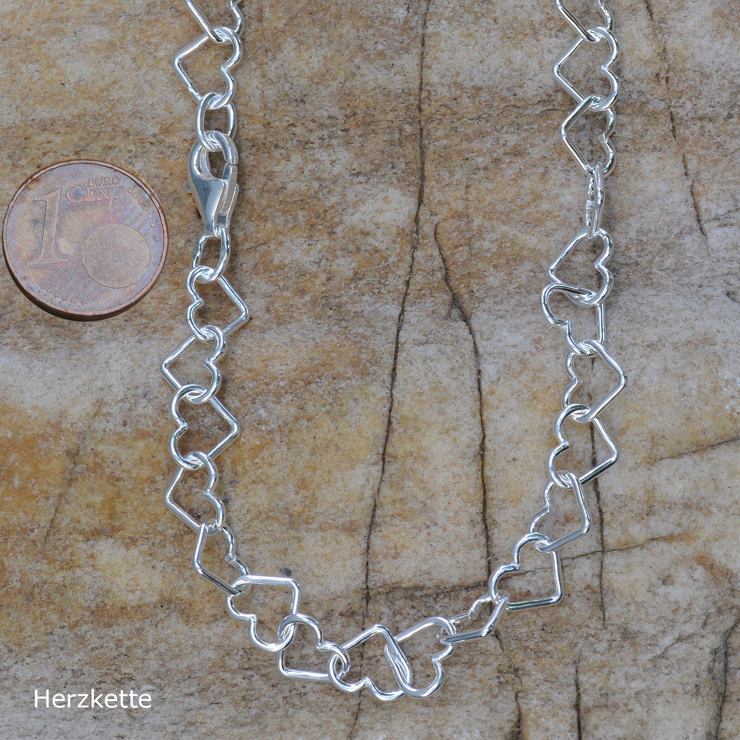 HOPLO Silberkette Herzkette Halskette 925 Silber günstig online kaufen