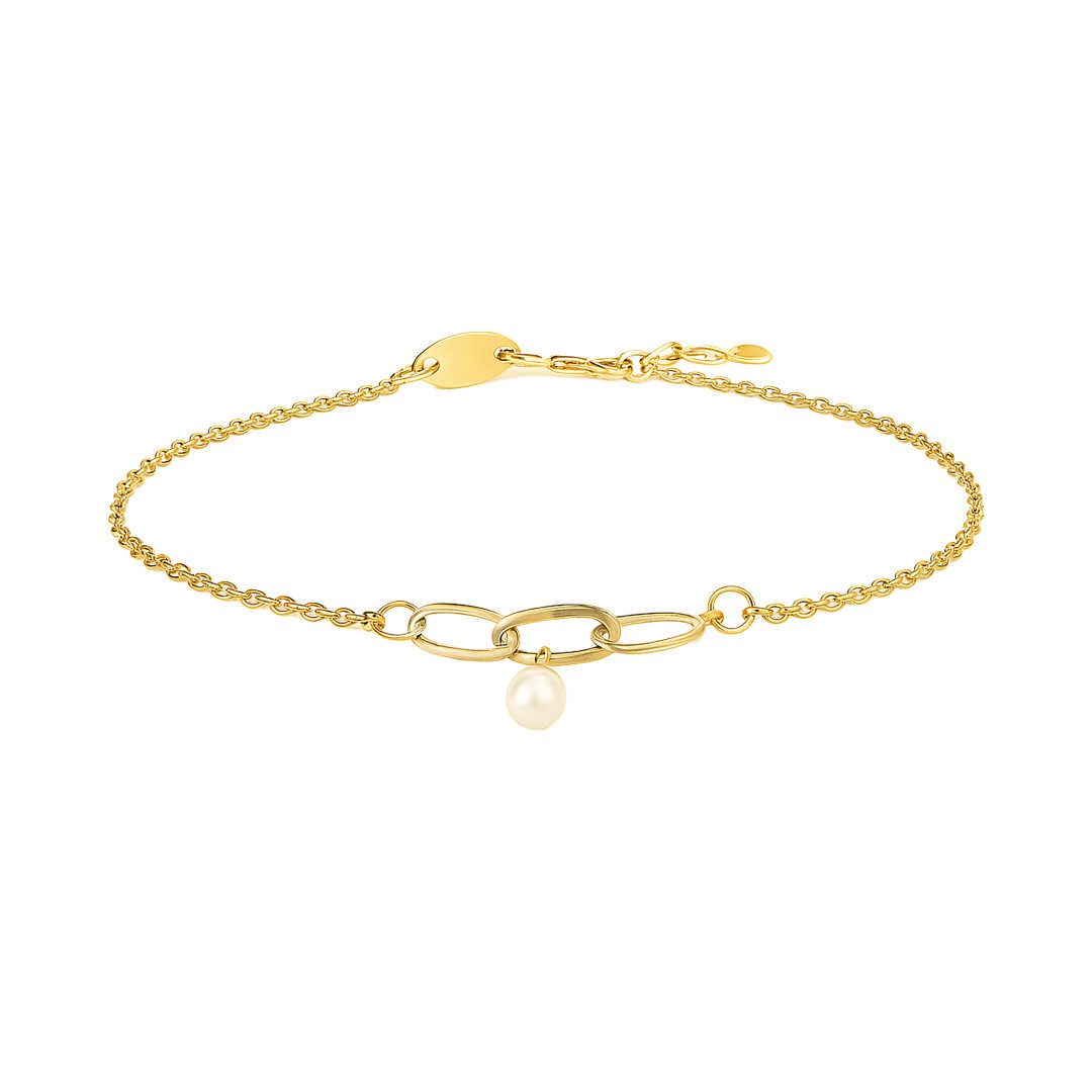 Suzan Gold Charm-Armband 375er Gold Armband – Perlenanhänger, elegant & was günstig online kaufen