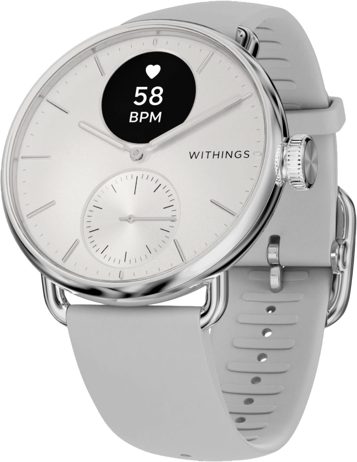 Withings ScanWatch 2 38mm, hybrid, Akku bis 35 Tage, 50 M Wasserdicht Smartwatch (HealthSense OS), Aktivitätstracking, Schlafüberwachung, Herzgesundheit, Temperatur uvm.