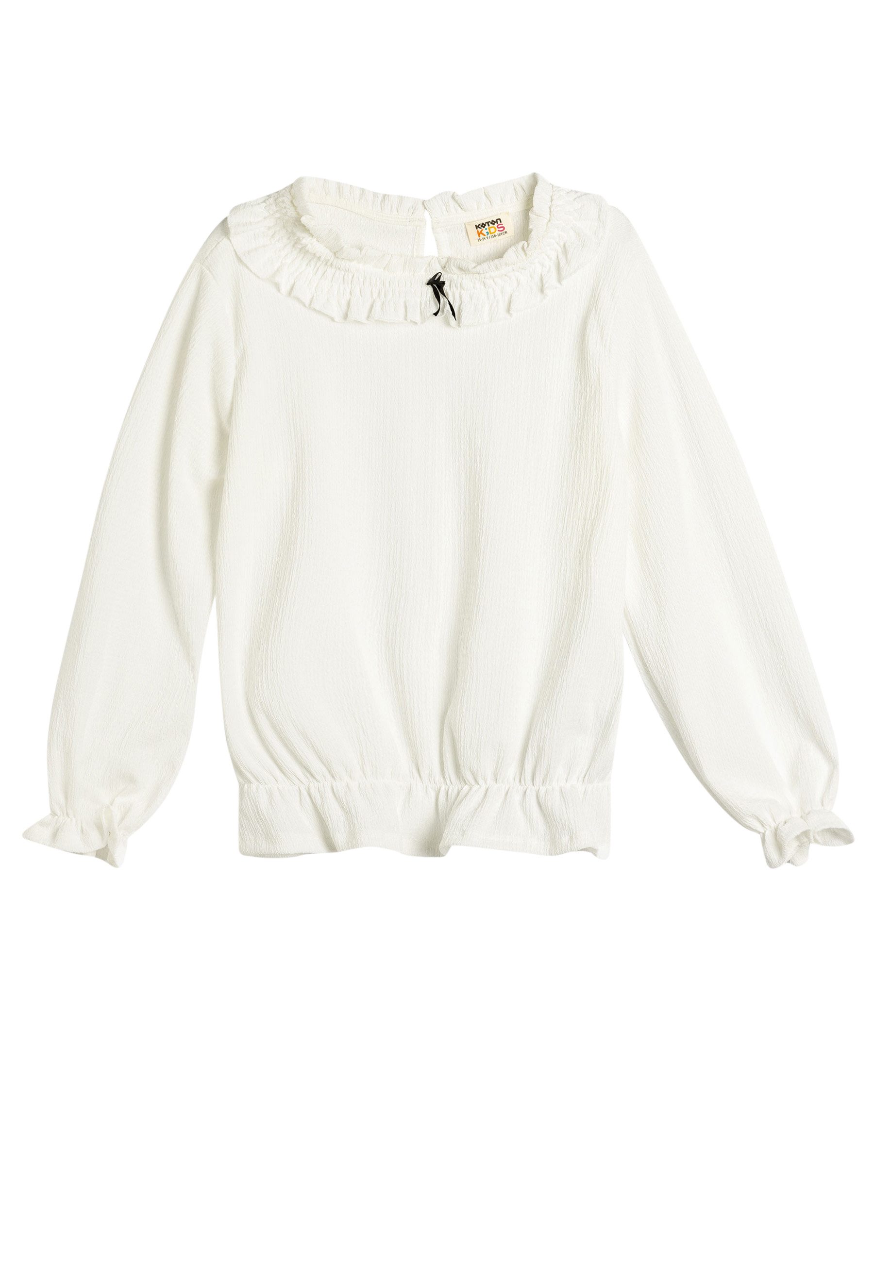 Koton Langarmbluse Langärmelig Rüschenkragen