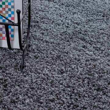 Hochflor-Teppich Unicolor - Einfarbig, Carpettex, Läufer, Höhe: 30 mm, Einfarbig Shaggy Teppich Wohnzimmer Langflor versch. farben und größen