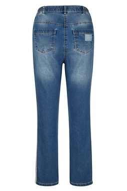 MIAMODA Regular-fit-Jeans Jeans Slim Fit Zierband 5-Pocket