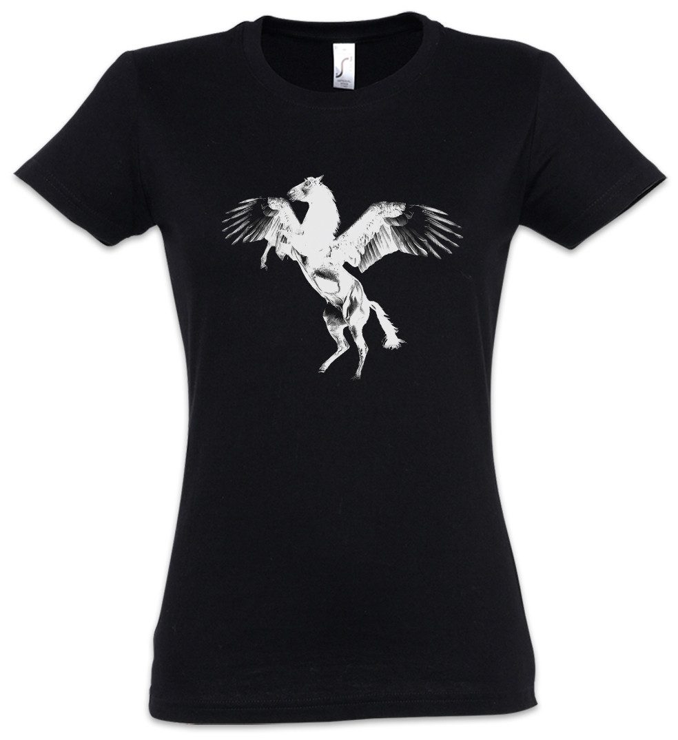 Urban Backwoods Print-Shirt Pegasus II Damen T-Shirt Flying Pegasi Pferd Horse Greek Mythology (1-tlg) Geflügeltes Griechenland Zeus Olymp