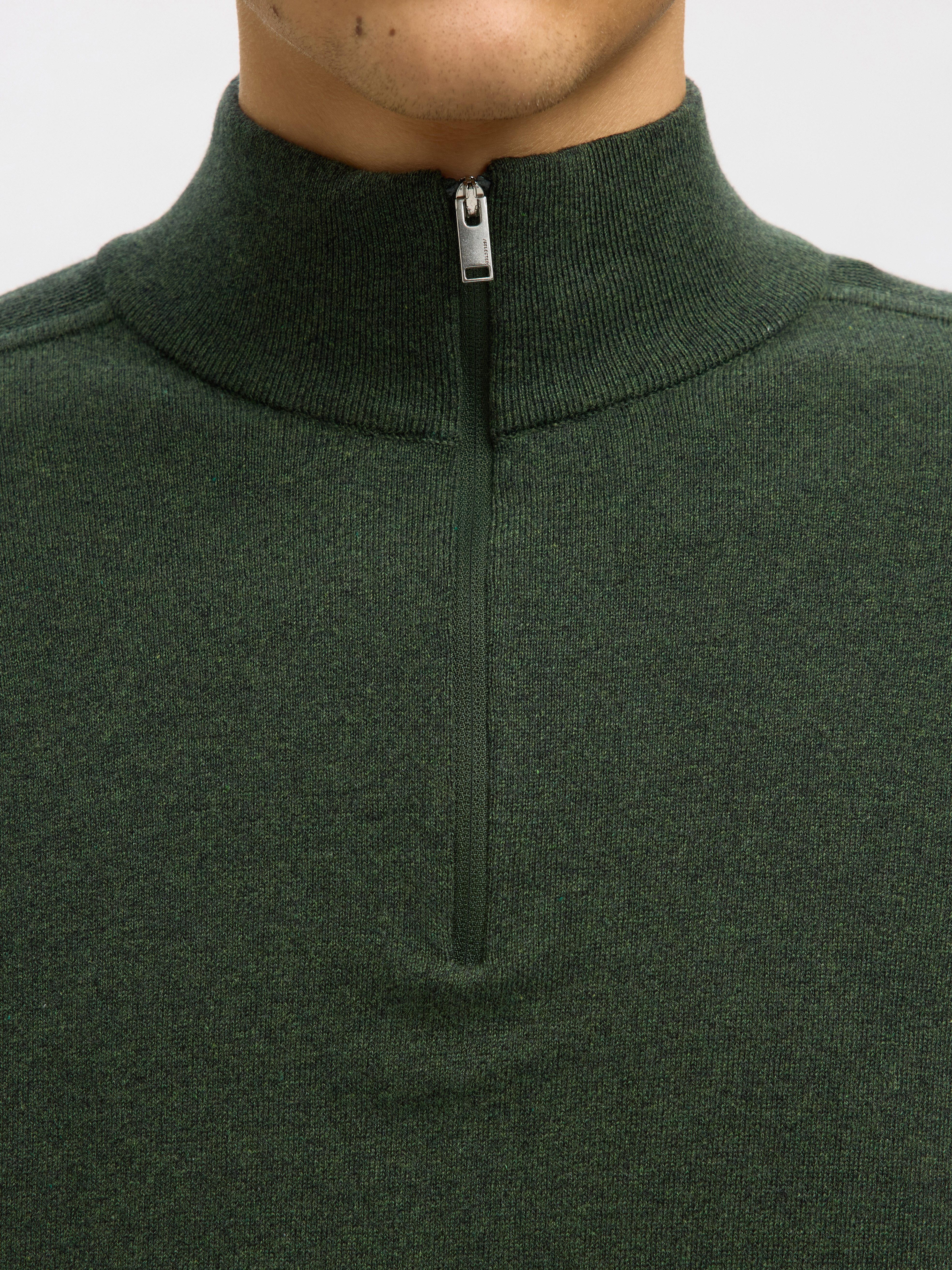 Selected Troyer SLHBERG HALF ZIP CARDIGAN NOOS Baumwolle, regular fit