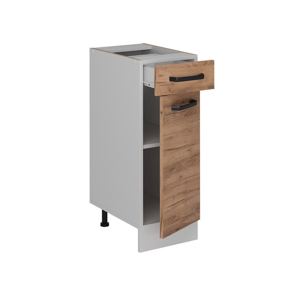 Vicco Unterschrank R-Line, Goldkraft Eiche/Weiß, 30 cm ohne Arbeitsplatte (1-St)