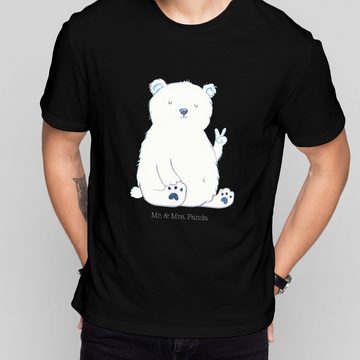 Mr. & Mrs. Panda T-Shirt Eisbär Faul - Schwarz - Geschenk, Büro, Sprüche, Tshirt, Teddy, Jungg (1-tlg)