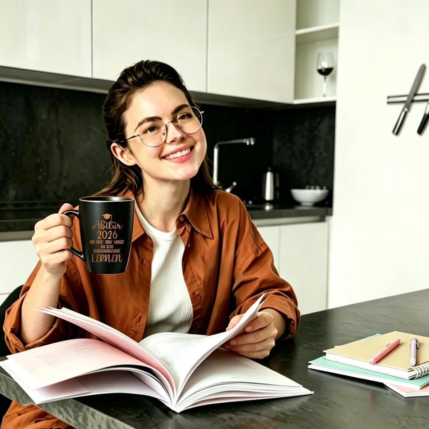 LuxusKollektion Tasse Abitur Tasse 2026 Schwarz 400ml, Keramik