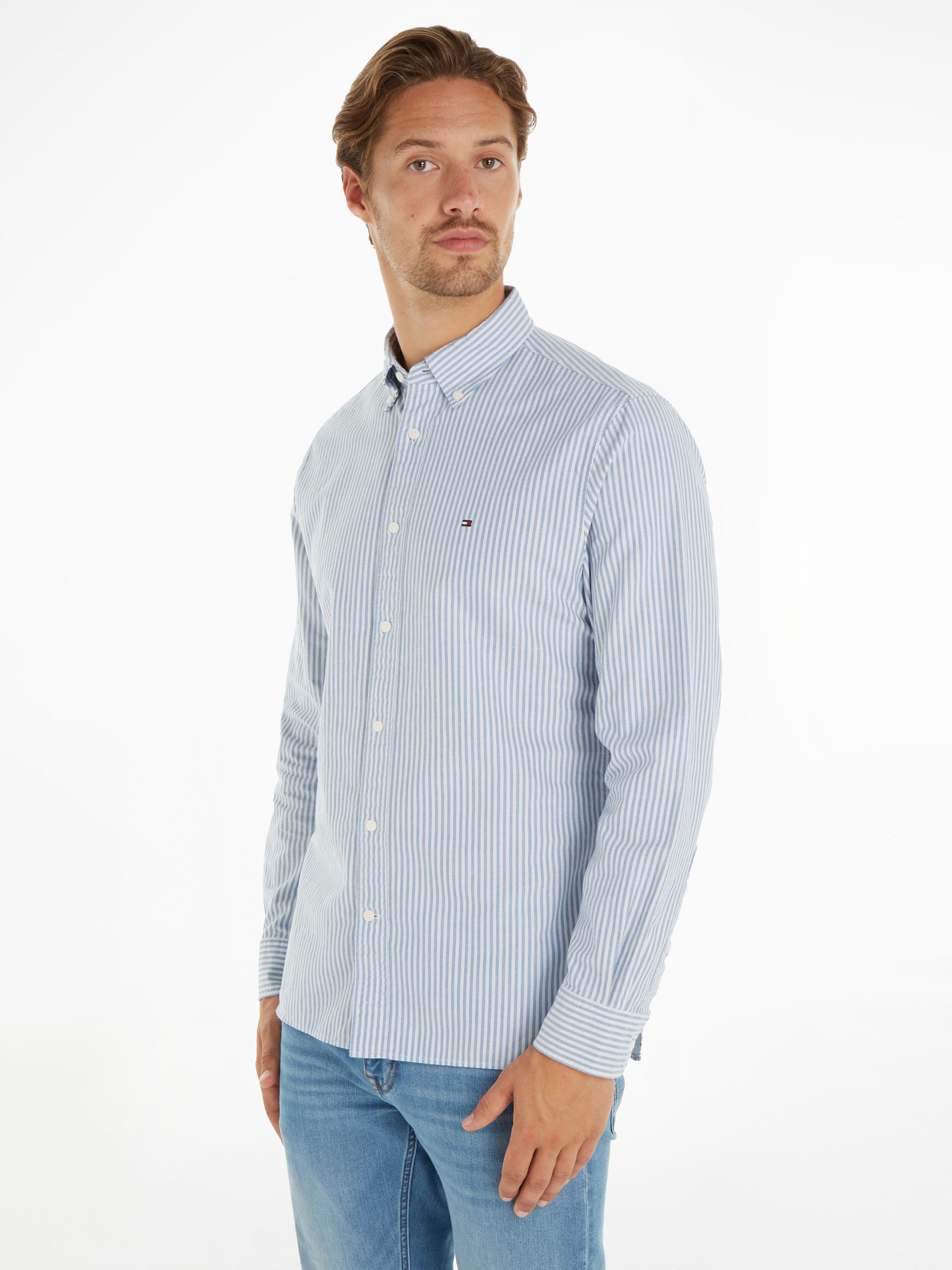 Tommy Hilfiger Langarmhemd HERITAGE OXFORD STRIPE günstig online kaufen