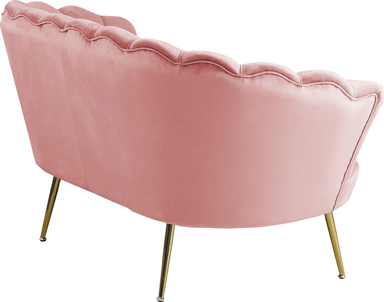 SalesFever 2-Sitzer Clam, extravagantes 136 Breite Muscheldesign, cm Rose