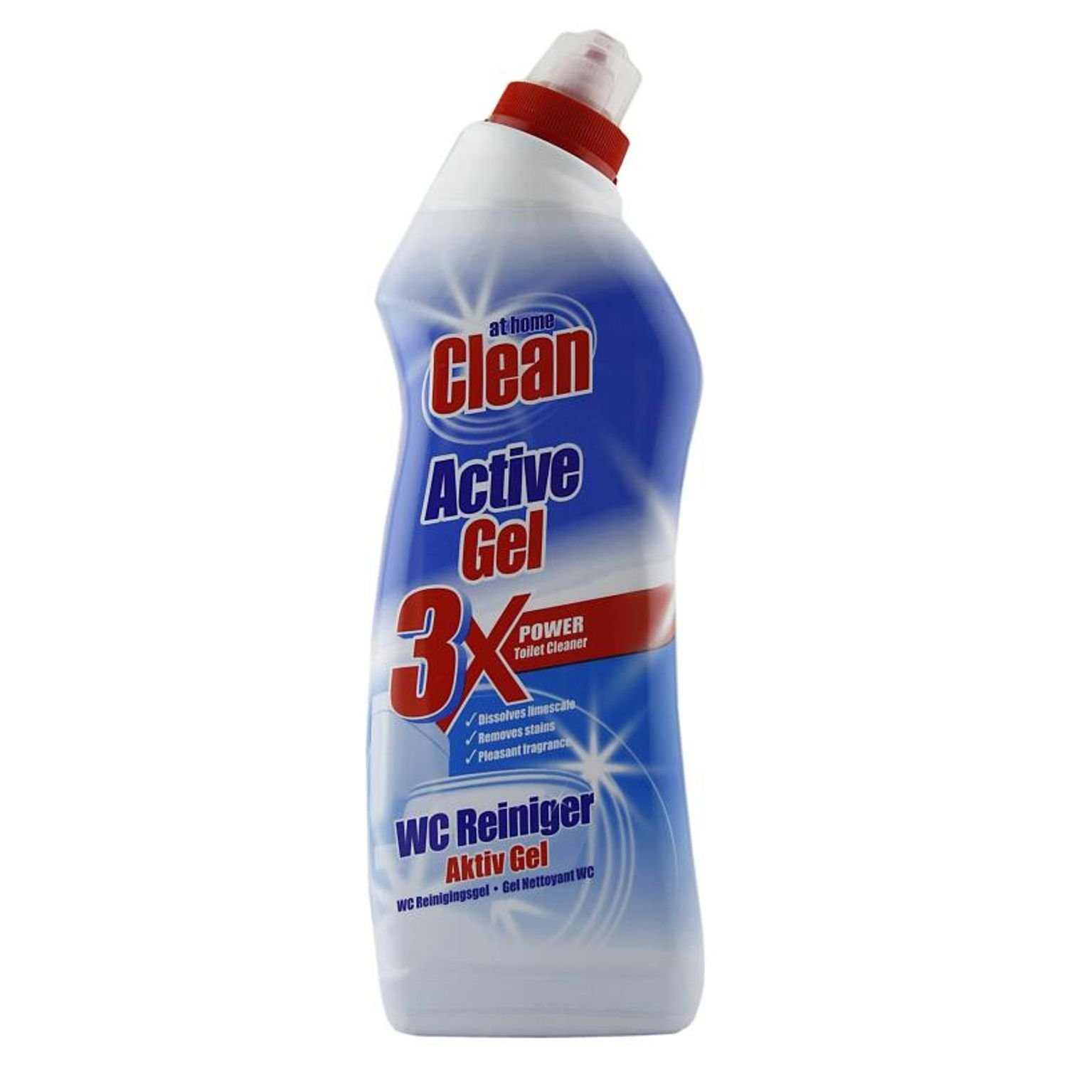 12x At Home WC Reiniger Aktiv Gel Ocean 0,75L Toiletten Bad Allzweck Entkalker