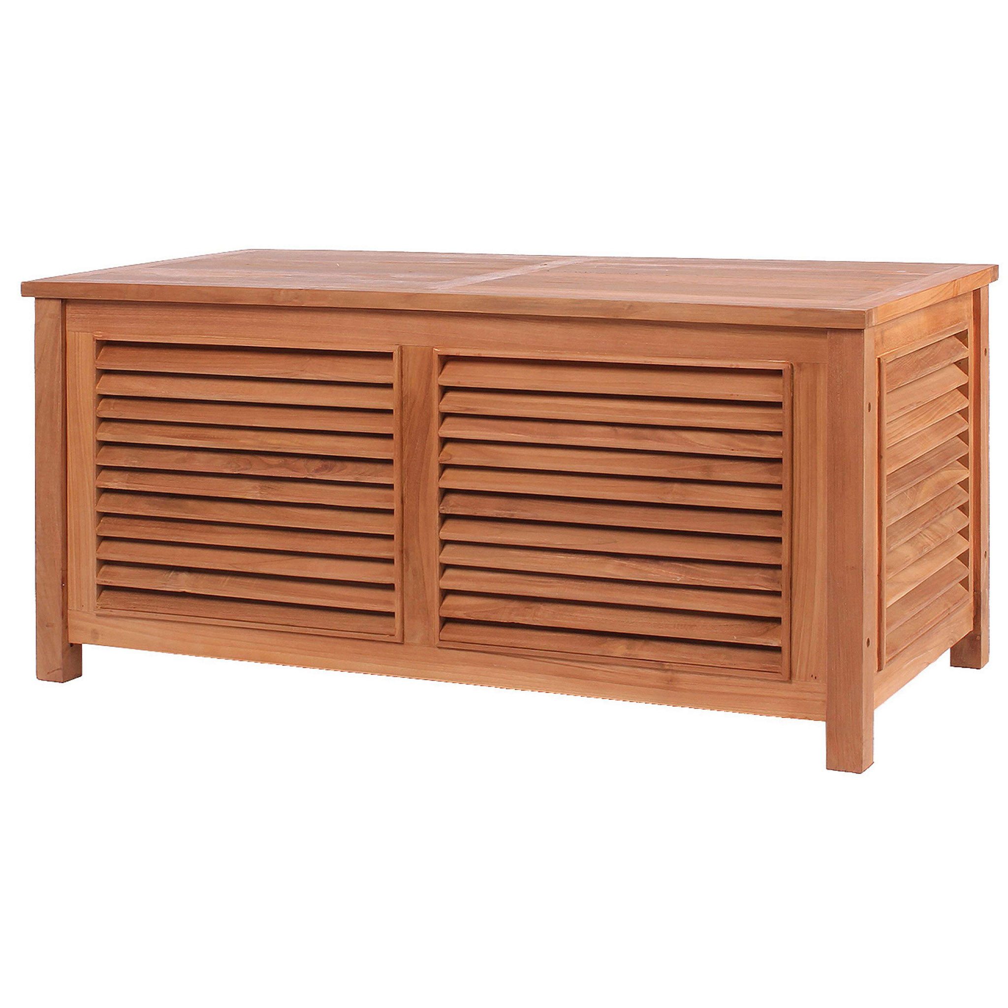bene living Gartenbox Masiva II - Teakholz (1 St), feines Teakholz - inkl. Klappdeckel