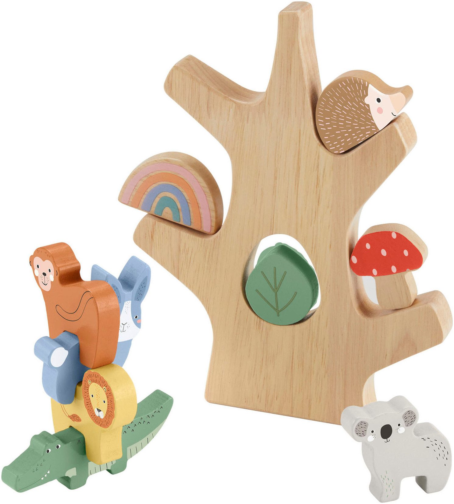 Stapelspielzeug Tierspaß Balance-Baum