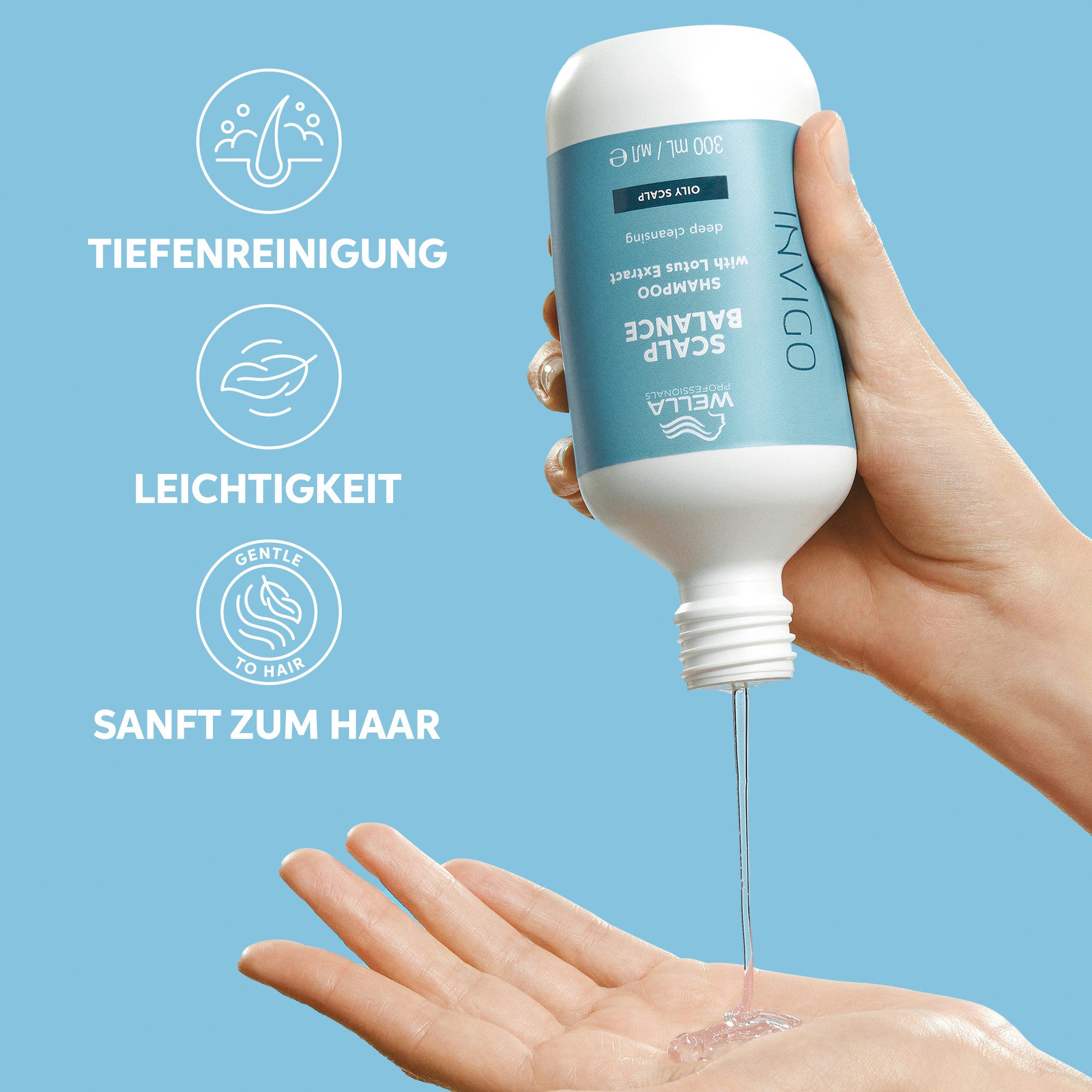 Wella Professionals Haarshampoo INVIGO SCALP BALANCE SENSITIVE SHAMPOO, pflegend, hilft bei öliger Kopfhaut