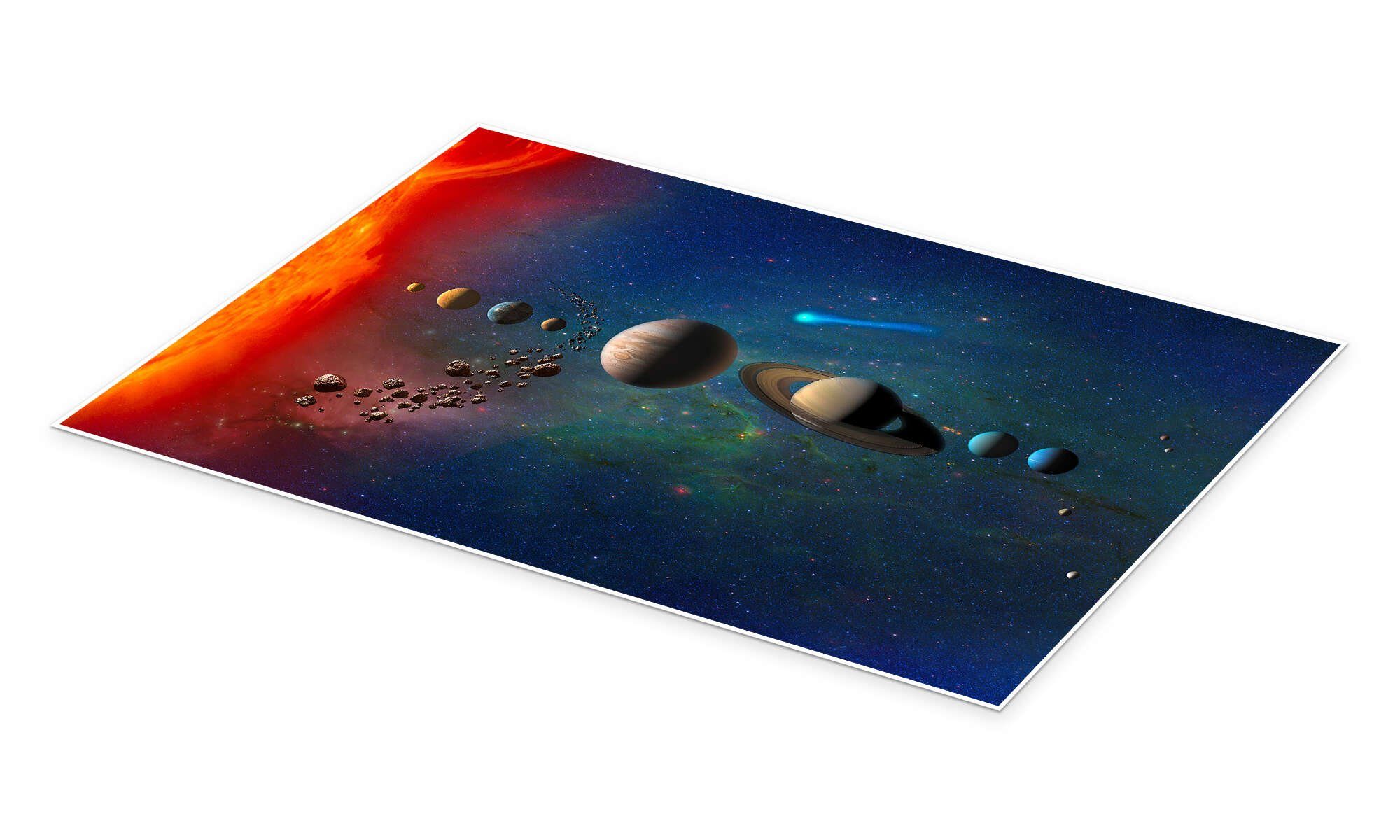 Posterlounge Wandbild Sonnensystem, NASA, erhältlich als Poster, Leinwandbild, Wandsticker oder Acrylglasbild