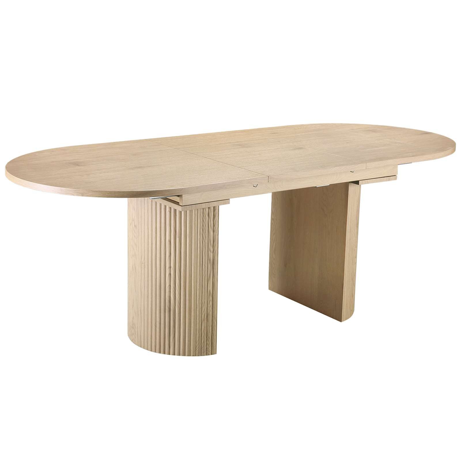 OTTO home Esstisch Gartempe, ausziehbar 160-210 cm, Synchronauszug, inkl Einlegeplatte, Breite 90cm