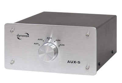 Dynavox AUX-S Eingangsumschalter silber Audio-Adapter Cinch zu Cinch
