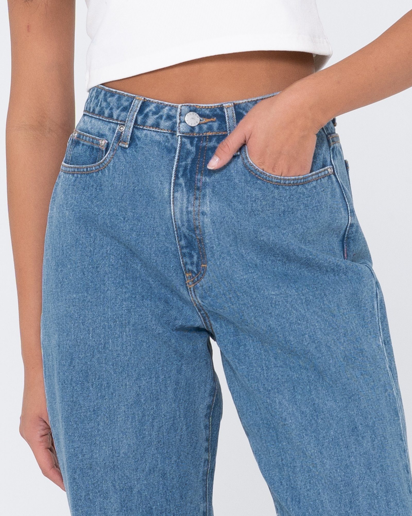 BAGGY Weite Sea HIGH - Rusty Blue JEAN Jeans