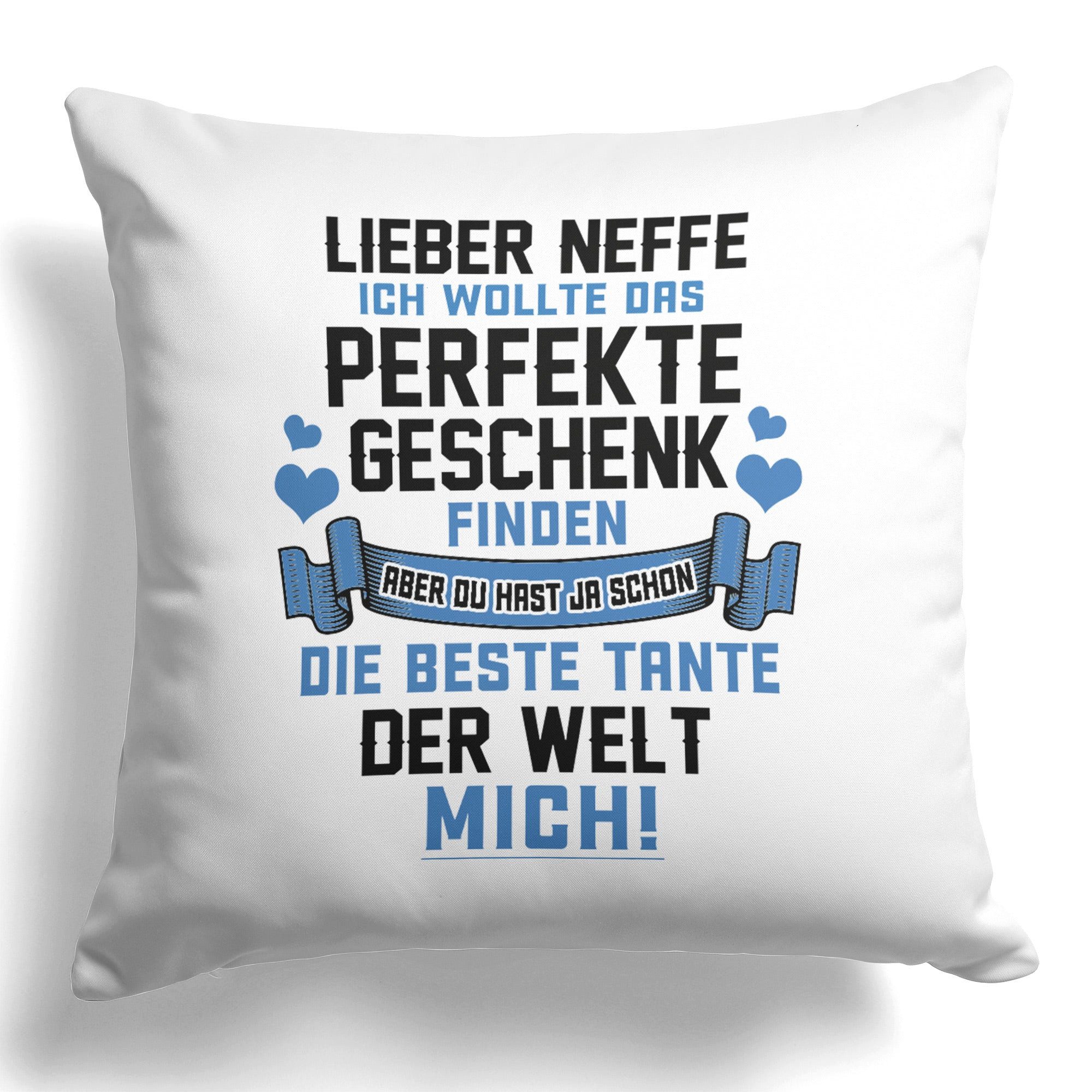Dekokissen Neffe Geschenk v. Tante Deko Jungs 18. Geburtstag Firmung Weihnachten