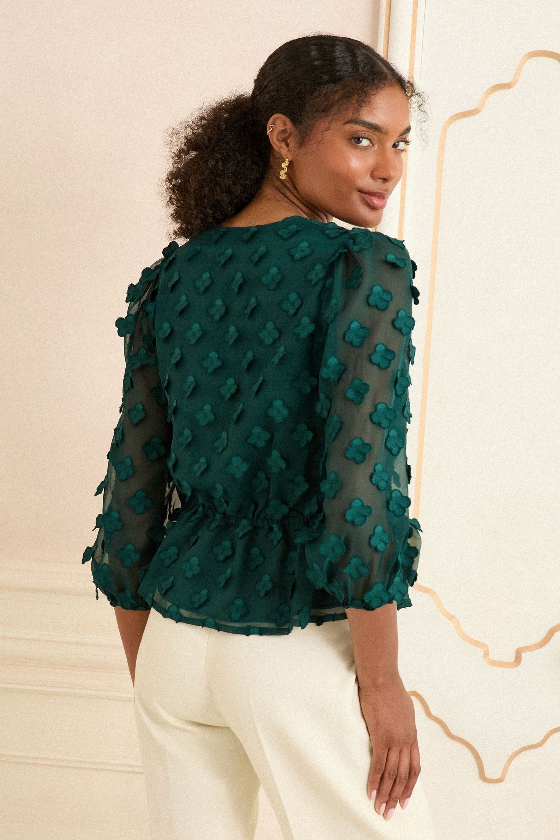 Love & Roses Langarmbluse Love & Roses Shirt mit V-Ausschnitt und 3/4-Ärmel günstig online kaufen