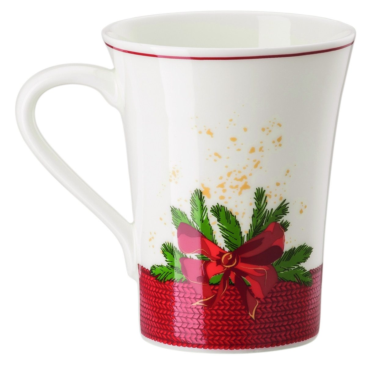 Hutschenreuther Becher Nora Weihnachtszeit Falala Becher mit Henkel 0,4 l, Porzellan
