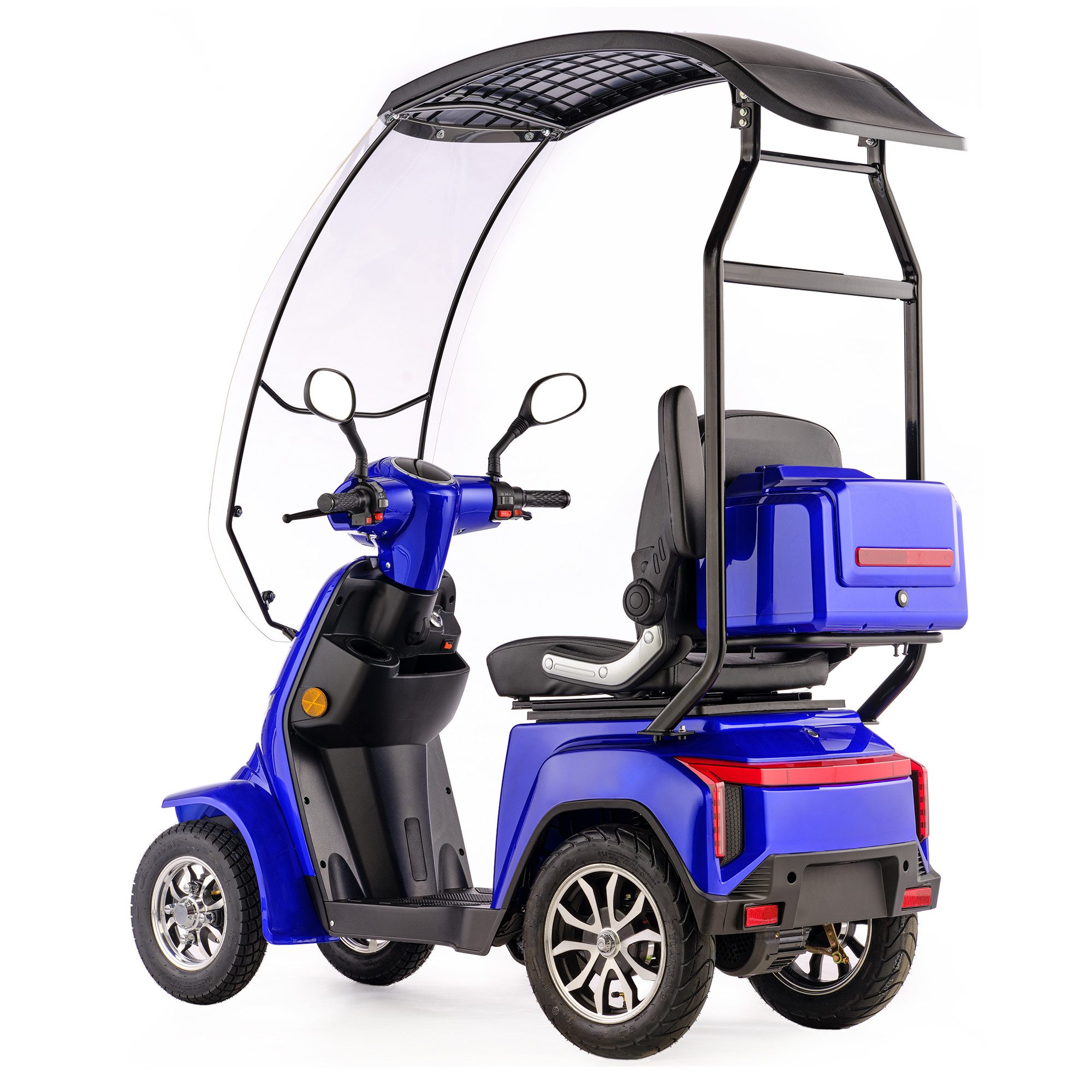 Veleco Elektromobil GRAVIS mit Dach Windschutzscheibe Seniorenmobil Mobilitätsroller LED, 1000,00 W, 12,00 km/h, Dach mit Windschutzscheibe