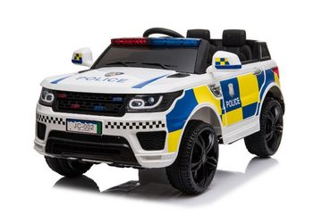 ES-Toys Elektro-Kinderauto Kinder Elektroauto Polizei RR002, Belastbarkeit 30 kg, Polizei-Lichter Sirene MP3 USB Fernsteuerung